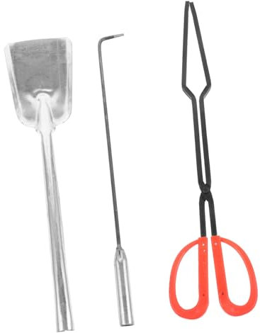 Garneck 1set Utensili Per Composto Da Paletta Per Cenere Pala Per Manico Lungo Utensili Resistente Per Pulizia e Manutenzione Del Caminetto Pratico e Durevole