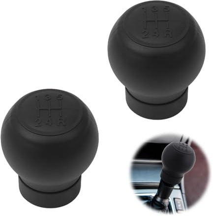 VYNZOR 2 Piezas Funda Pomo Cambios Marcha Coche Antideslizante,5 Marchas Palanca de Velocidad de Coche,Funda Pomo Palanca de Cambios,Pomo Palanca de Cambios Universal,Funda Palanca Cambio de Marchas