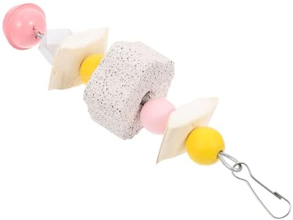 SHINEOFI Giocattolo e L'allenamento del Becco da Masticare per Pappagalli Design Sospeso in Materiale Sintetico Resistente per Uccelli, per Gioco