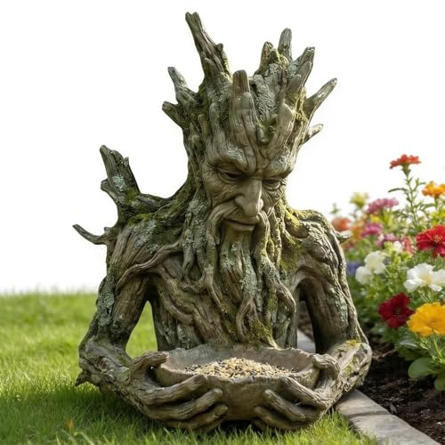 Mangiatoia per uccelli per esterni, design per tutte le stagioni, 15 cm, stazione di alimentazione per uccelli, scultura da giardino, facile da riempire e pulire, per cortile, balcone, patio, terrazza