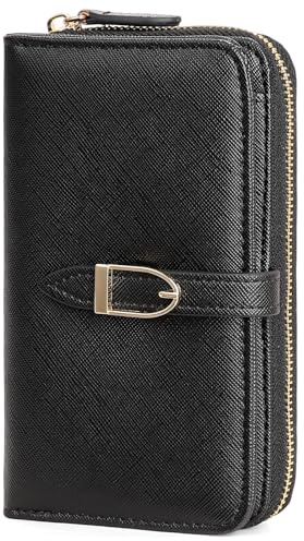 FALAN MULE Purses for Women, Ladies Purse PU Leather for Women Wallet RFID Blocking Card Holder Zip Coin Pocket Purse ID Window and Multiple Slots