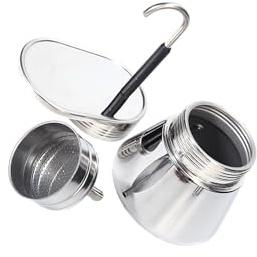 ALCXAZS Mini caffettiera da fornello con tubo singolo, pratica e leggera, facile da trasportare, goditi un sapore ricco ovunque e in qualsiasi momento. Mini caffettiera da