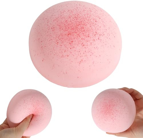 Ost Långsam Resning Squishy Leksak, 10x6cm Mjuk Kladdig Bröd Kläm Sensorisk Fidget Leksak Realistisk Mat Squishies Skrivbordsdekoration & Fest Gåva (Rosa)