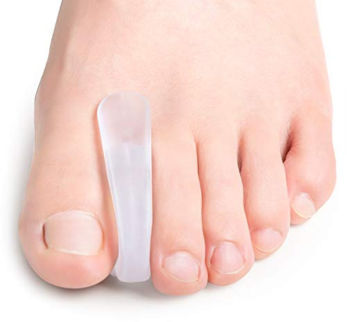 Bukihome Correttore per bunion Separatori per dita dei piedi, 8 pacchetti di distanziatori in silicone per dita dei piedi sovrapposte, raddrizzatore per alluce