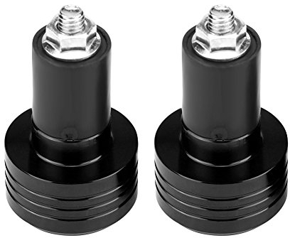 Yctze Motorradlenker, Paar 22mm Universal Aluminium Motorrad Griff Lenkerendausgleichsstopfen(schwarz) für lenkerenden 22mm,lenkerenden motorrad,lenkerenden,lenkergewichte motorrad,motorrad lenkerende