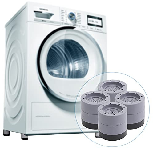 Moocuca 4 Stück Schwingungsdämpfer, Universal Antivibrationsmatte waschmaschinenunterlage, Vibration Dämpfer Pads, Waschmaschine Füße für Waschmaschine & Trockner (6cm)