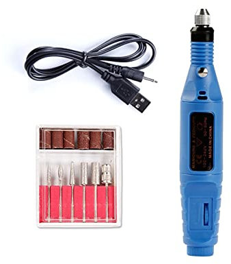 Limas eléctricas para uñas Juego de brocas para uñas eléctricas Fresadora para manicura Nail Art Lima de lijado Removedor de gel Molino Cortador Aparato de pedicura para uñas naturales, esma