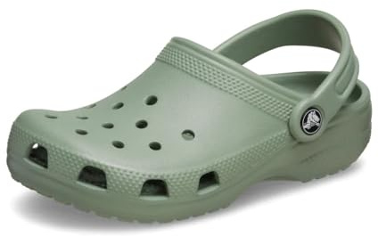 Crocs Classic Clog K Zuecos Unisex niños, Moss, 33/34 EU