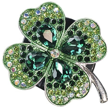 Clip di ventilazione per auto, in lega, a forma di quadrifoglio, antiruggine, per bocchetta dell'aria, decorazione profumata a lunga durata, per interni dell'auto, ornamenti fortunati per