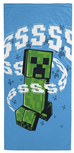 Jay Franco Minecraft Towel with Creeper For Bath, Beach, & Pool, 71cm x 147cm