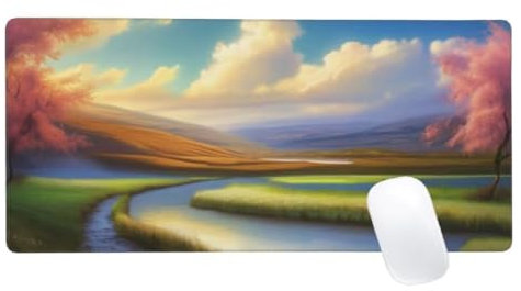 Nuage Tapis de Souris XXL 1200x600mm, Tapis de Souris, Tapis Souris pour Clavier et Bureau, Étendu Tapis de Souris Gamer,Lavable Surface lisse, Base Antidérapante,Améliorer Précision et Vitesse Z2-272