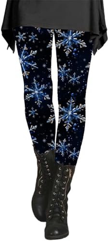 Thermoleggings Mädchen 104,Thermostrumpfhose Damen Hautfarbe,Weihnachten Leggings for Women 2024 Santa High Waisted Red Green Yoga Pants Capri Tights Damen Anzughose Stretch,