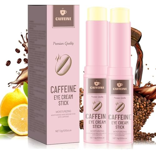 Koffein-Augencreme mit fortschrittlichem Retinol, Vitamin C, reduziert Augenringe unter den Augen, Anti-Falten und straffende Haut, sofort straffende Augenstraffung, Anti-Aging-Augencreme, 2 Stück