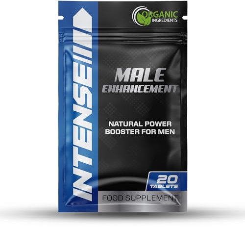 Intense 20 Tablets for Men | Fast-Acting Energy and Stamina | Natural Ginseng and Herbal Formula | Made in The UK
