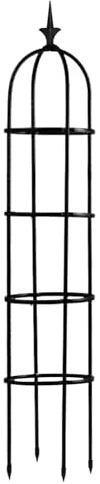 Tour de plantes grimpantes - Grille obélisque de jardin - Grille d'obélisque de jardin - Tour de jardin - Obélisque verticale - Support haut pour plantes grimpantes, vignes, fleurs, avec 4 piquets