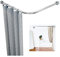 Tringle à Rdeau de Douche Incurvée,Tringle à Rideau de Douche en Forme de L Extensible pour Salle De Bain,Barre Rideau Douche d'angle pour Magasin de Vêtements (Size:70-95m x 70-95cm,Color:Sliver)