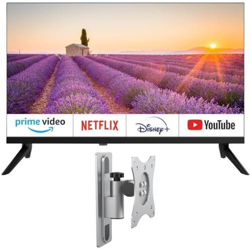 EQUINOXE Pack Téléviseur 22 Smart TV Android Camping-Car + Support TV
