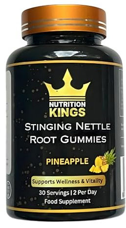 Stinging Nettle Root Gummies – Pineapple Flavor, 60 Count, Vegan Herbal Supplement for Wellness & Balance, Non-GMO