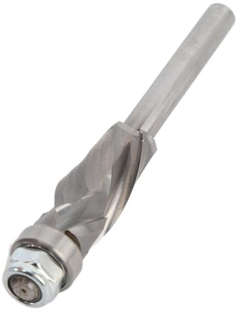 YWBL-WH Punta per Fresa con Finitura a Filo Gambo 1/4 Diametro di Taglio di 1/2 Lunghezza di Taglio di 1 Spirale con Cuscinetti per Progetti di Modelli per la Lavorazione del Legno