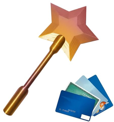 Kreditkortsstav 3D-tryckt betalningspinne, magiska stavar kreditkortshållare för betalning, Starmagic Wand kontaktlös betalning MagicWandCard-hållare resekortshållare rolig funktionell present för