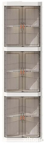 Wall-Mounted Corner Cabinet, Double Door Bathroom Kitchen Storage Rack, Space-Saving Wall Storage Shelf for Efficient Organization in Small Spaces
