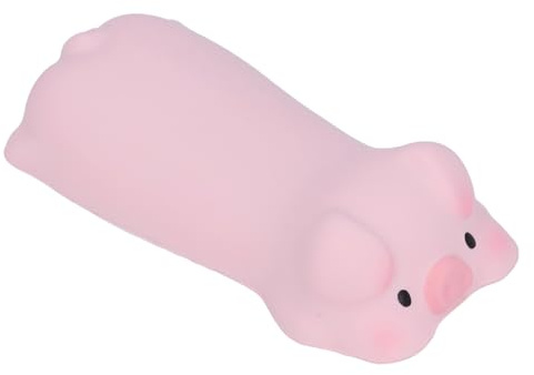 Eujgoov Handledsstödsdyna, PU Söta Handledsstöd med Tecknad Design, Konturformad Komfort, Mjuk Klämkudde, Bärbar Handflatsdyna för Datoranvändare med Gaming på Kontoret (Rosa gris)