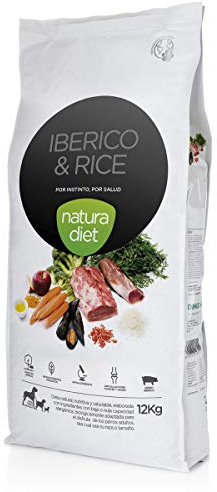 Natura Diet Ibérico & Rice - Comida para Mascotas, 12 kg