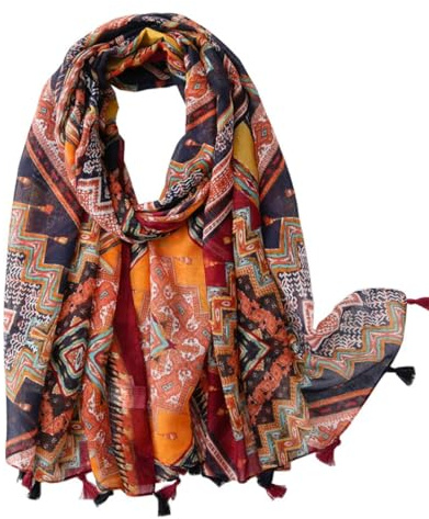 FAIRYGATE Ladies Scarfs for Women Lightweight Floral Flower Scarves for Spring Summer Autumn Winter Shawl Wrap Paisley Scarf 233