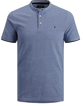 JACK & JONES Herren Jjepaulos Mao Noos Polohemd, Bright Cobalt, L EU