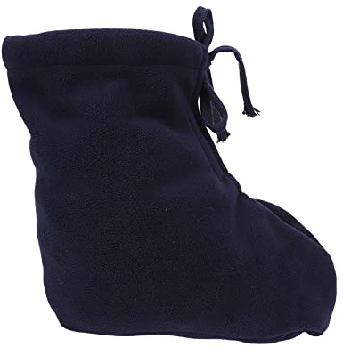 Chaussette en Fonte de Pied, Couverture D'orteil de Chaussette en Peluche Douce, éPaisse et Chaude Blanche, Protection de Chauffe-Pied RéGlable pour Femme et Homme Jambe Pied Cheville Bleu Foncé (XL)
