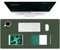 K KNODEL Tischunterlage, Schreibtischunterlage, 80 x 40cm PVC Tischunterlage, Laptop Tischunterlage, wasserdichte Schreibunterlage für Büro- oder Heimbereich, doppelseitig (Dunkelgrün/Grau)