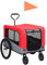INLIFE 2-in-1 Tier-Fahrradanhänger und Jogger Rot und Grau,15.65kg,92440