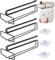 Laufunjoy 3 Stück Weingläser Halter, Gläserhalter für Weingläser Stielgläser Weinglashalter Gläserhalter aus Metall Gläserschiene Halter Unter Schrank Weinglas Rack für Küche Bar Restaurant, Schwarz
