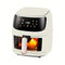DBL MAX 6 Litre Digital Air Fryer in Creme White – Touch Screen Family Size Air Fryer with Rapid Air Technology, Oil Free Cooking, Non-Stick Basket – Large Capacity Airfryer for Healthy Meals
