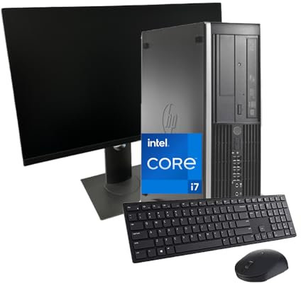 Betazon Postazione PC COMPLETA, Processore i7, Ram 16Gb, SSD 256Gb, Wi-Fi, sistema operativo attivo a vita - Pronto all'uso con programmi installati - Tastiera, mouse e MONITOR 23 RICONDIZIONATO