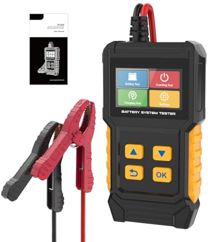 LINXINO BT360 Car Battery Tester 12V 24V 30-2000 CCA Load Tester Starter Alternator Tester Automotive Charging Cranking System Tester for Motorcycle Car Truck SUV ATV Boat