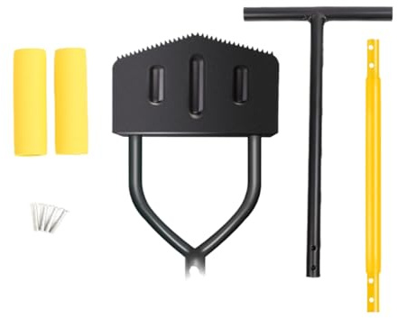 Strumento per bordi da giardino, strumento per borchie con denti di sega, per giardino, pala in acciaio resistente, multiuso per la pulizia dell'erba in giardino, cortile parchi