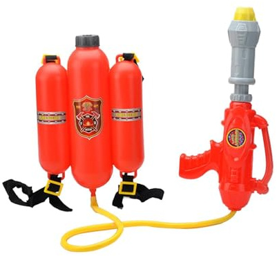 kesurpae Zaino da pompiere, giocattolo acquatico, giochi di ruolo, avventure in giardino per bambini. I bambini possono portarlo sulle spalle o sulle spalle dei genitori. Cinghie regolabili per zaino.