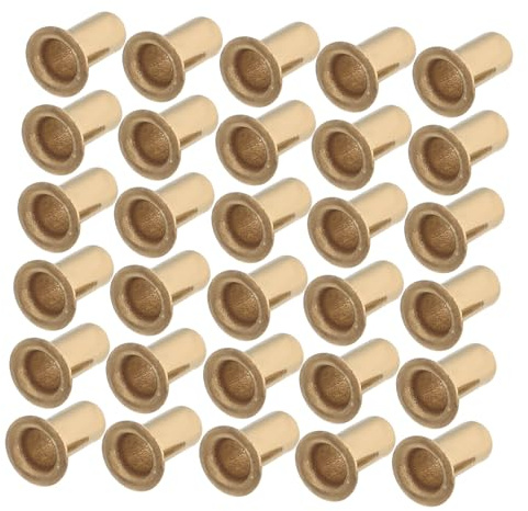 LOCZUK 100 Pezzi Rivetti Cavi in Rame M6x12 per Lavori Creativi Fai da Te, Occhielli Leggeri Resistenti alla Corrosione per Borse e Decorazioni Scarpe