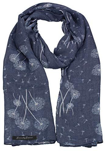 SwankySwans Dandelion Celebrity Designer Scarf Womens Scarf Shawl Wrap Ladies Long Scarf (Dblue)