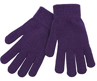 Geicyjiecy Mellons Winter Magic Gloves Warm Strecty Knit Gloves For Men Women (One Size, Purple)