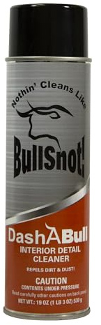 BullSnot! DashABull Car Interior Cleaner Foam - 19oz Smudge-Free Dashboard, Plastic & Vinyl Cleaner | Interior Detailing Spray for Cars, Trucks, SUVs | Protects Against Scratches with Floral Scent