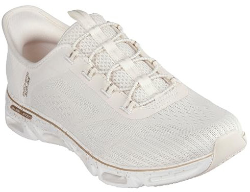 Skechers Damen Sneakers, Natural Mesh/Gold Trim, 38 EU