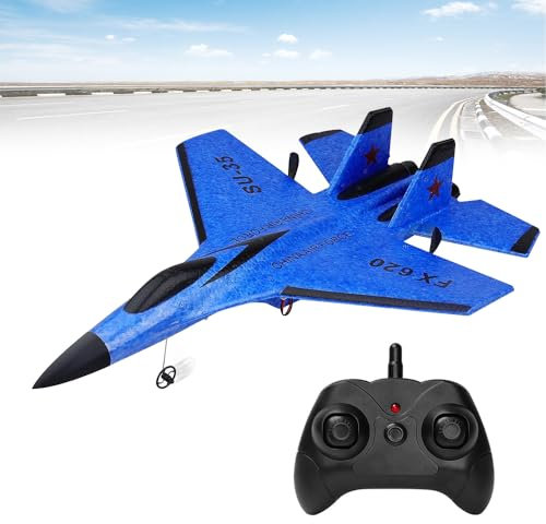YANGUN RC Flugzeug, 2CH 2,4GHz Ferngesteuertes Flugzeug, RC Flugzeug RTF für Anfänger, Kinder und Erwachsene, Schaumstoff Flugzeug Ferngesteuert Leicht, FX620 Flugzeug Spielzeug mit LED-Licht