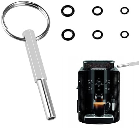 Chiave a testa ovale, con anello chiave, chiave per macchina da caffè, chiave a testa ovale, compatibile con Jura/Krups Siciliana/AEG, macchine da caffè completamente automatiche per rimuovere il