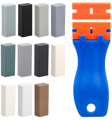 Kit de Réparation de Cire dure, Cire de réparation de meubles pour Bois/Carrelage/Parquet/Laminé/Vinyle/Linoleum, Mastic de Cire pour les Rayures et les Trous tous les Meubles en Bois, Sol