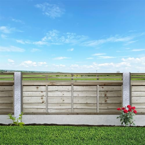 Premier Vogue Pack of 3 6x0.5ft (W: 6ft x H: 0.5ft) Contemporary Horizontal Slatted Capped Trellis Venetian Style Garden Panel Fence Topper/Wall Art/Pergola/Divider Width 1828mm x Height: 171mm