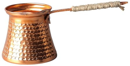 QOKLIYUI Caffettiera turca Stoves Top, caffettiera da 300 ml, rame di prima qualità, che garantisce longevità per la preparazione quotidiana del caffè turco Cezve, di ricambio Stoves Top,