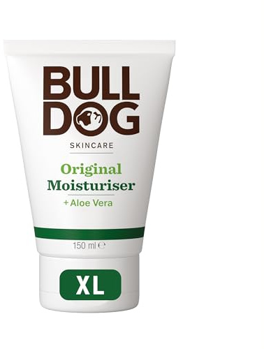 BULLDOG SKINCARE Original Face Moisturiser for Men, XL Size, 150ml | Hydrating facial moisturiser for normal to dry skin types, without the greasy feel, with natural origin ingredients