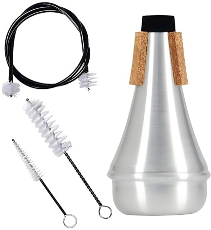 Sourdine de trompette droite en aluminium pour débutants - Convient à tous les types de silencieux de trompette